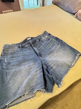 Ava & Viv Distressed Light Blue Denim Jean Shorts